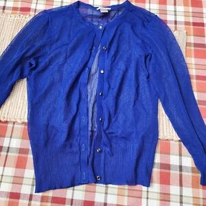 Cache Royal Blue Sheer Cardigan